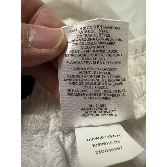 Jones New York Womens Crop Pants With Elastic Waist Band Stretch White Size 2X - Picture 12 of 16